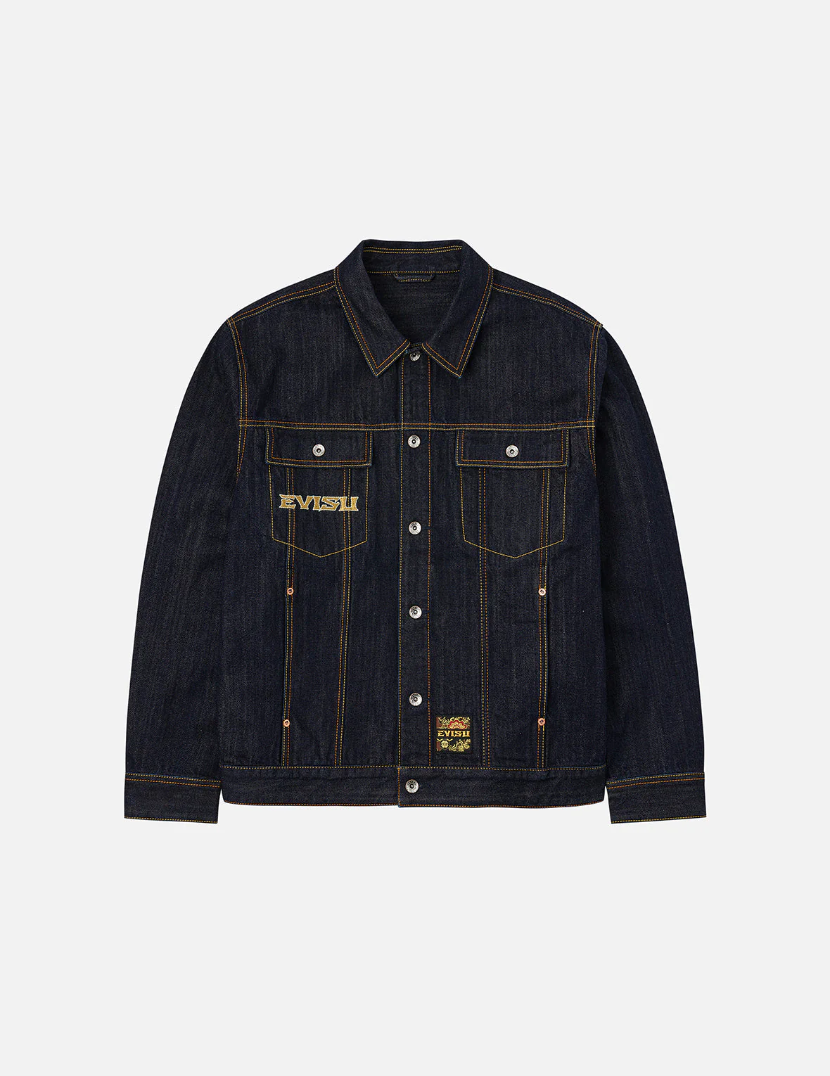 Grateful Crane Embroidery Relax Fit Denim Jacket - Image 4