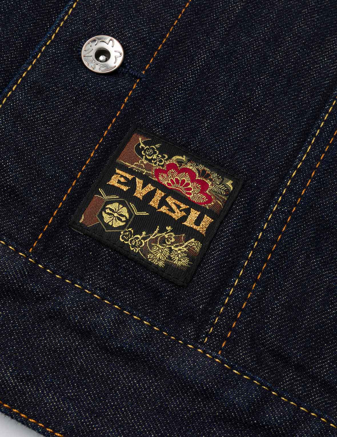 Grateful Crane Embroidery Relax Fit Denim Jacket - Image 9