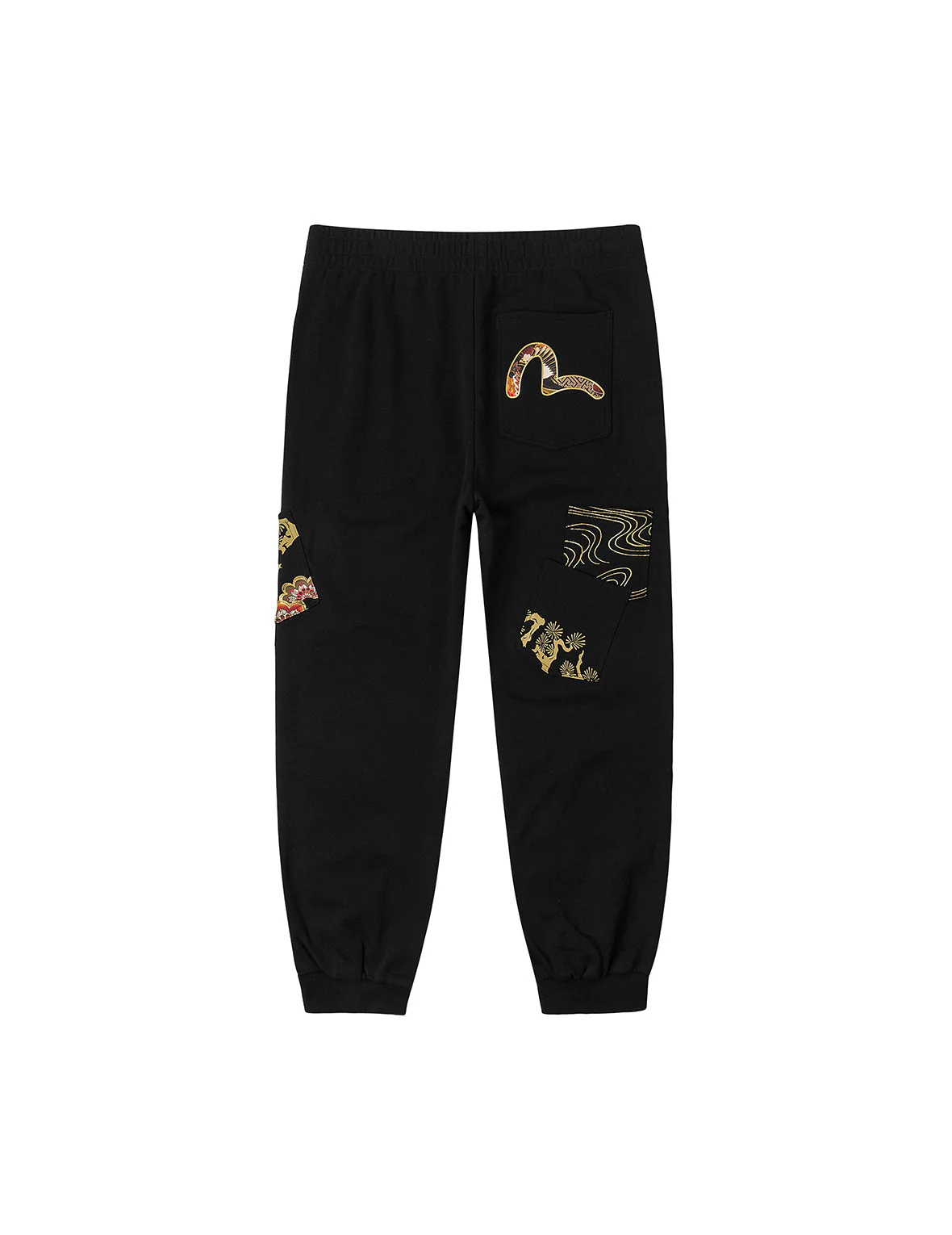 Grateful Crane Print and Multi-pocket Straight Fit Sweatpants - Image 16