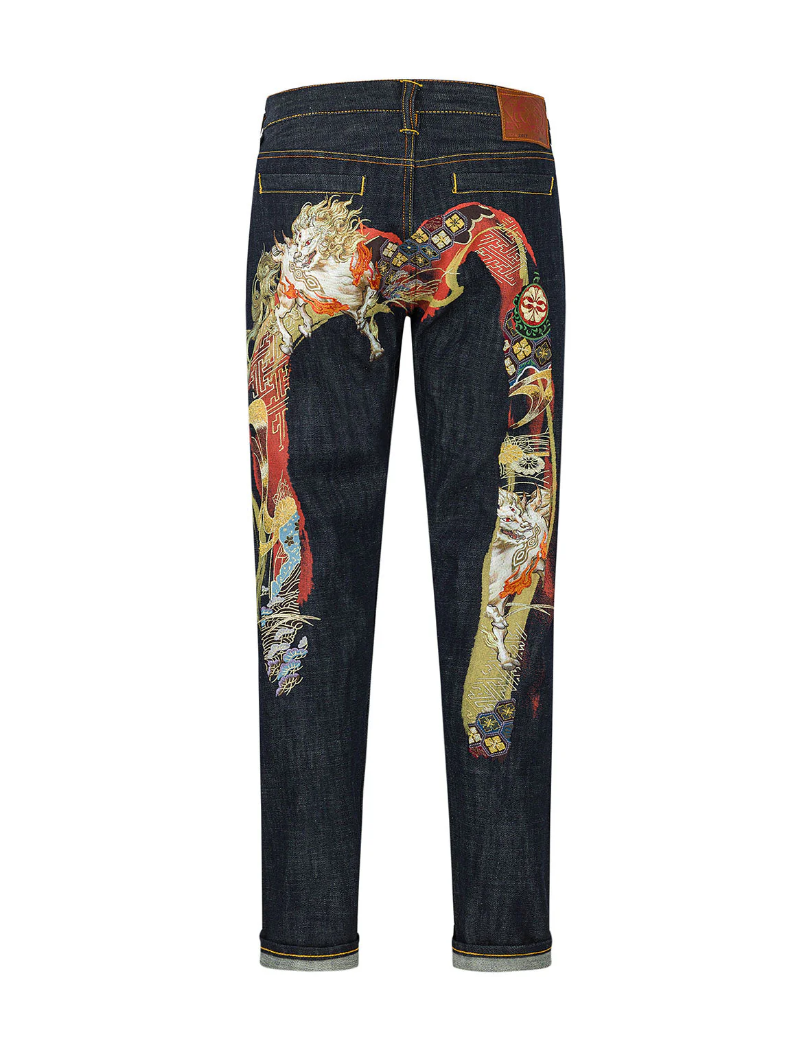 Hakutaku Daicock Embroidery Taper Fit Jeans #2017 - Image 13