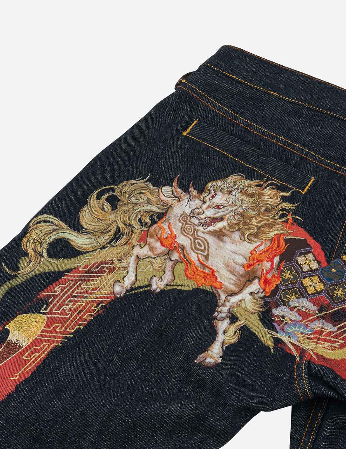 Hakutaku Daicock Embroidery Taper Fit Jeans #2017 - Image 7