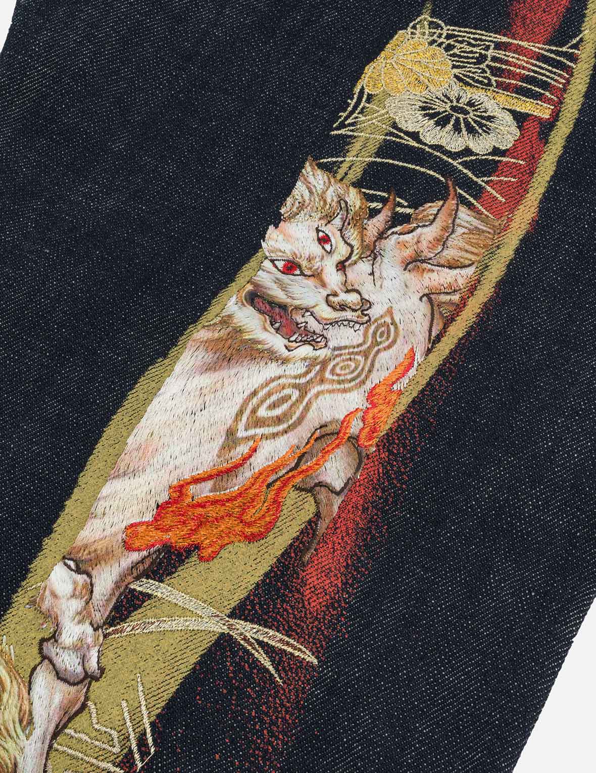 Hakutaku Daicock Embroidery Taper Fit Jeans #2017 - Image 9