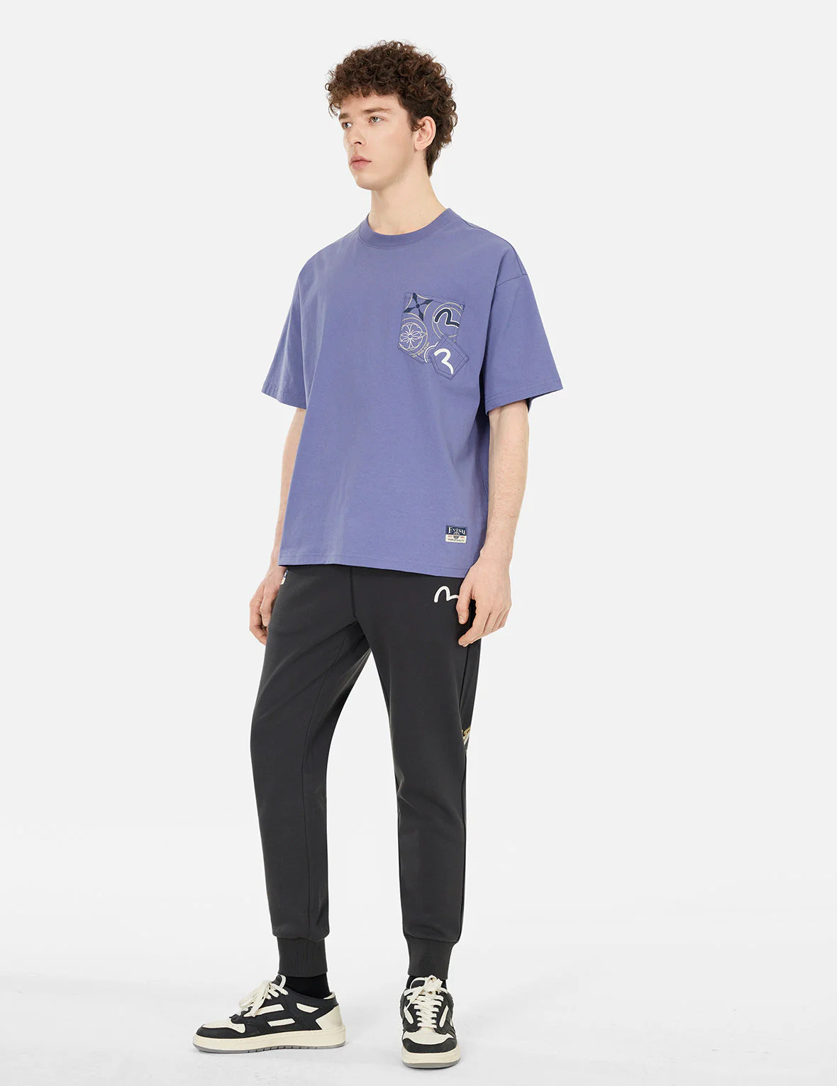 Hakutaku Daicock Print Regular Fit Sweatpants - Image 4