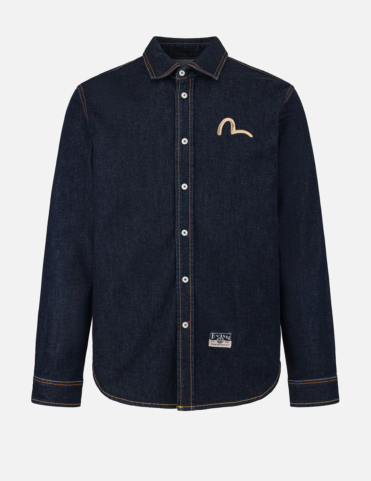 Hakutaku Daicock Printed Regular Fit Denim Shirt - Image 2