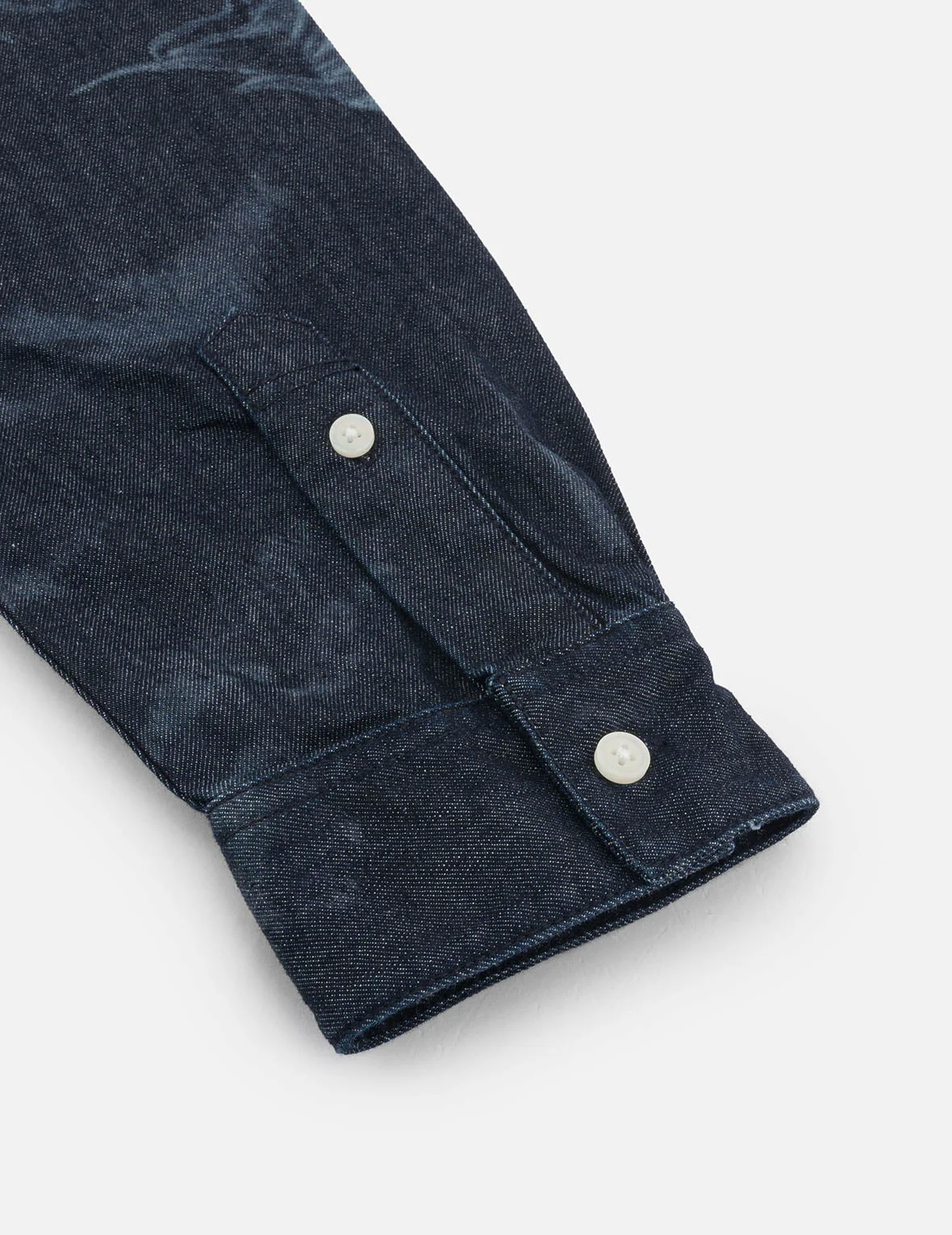 Hakutaku Laser Printed Relax Fit Denim shirt - Image 12