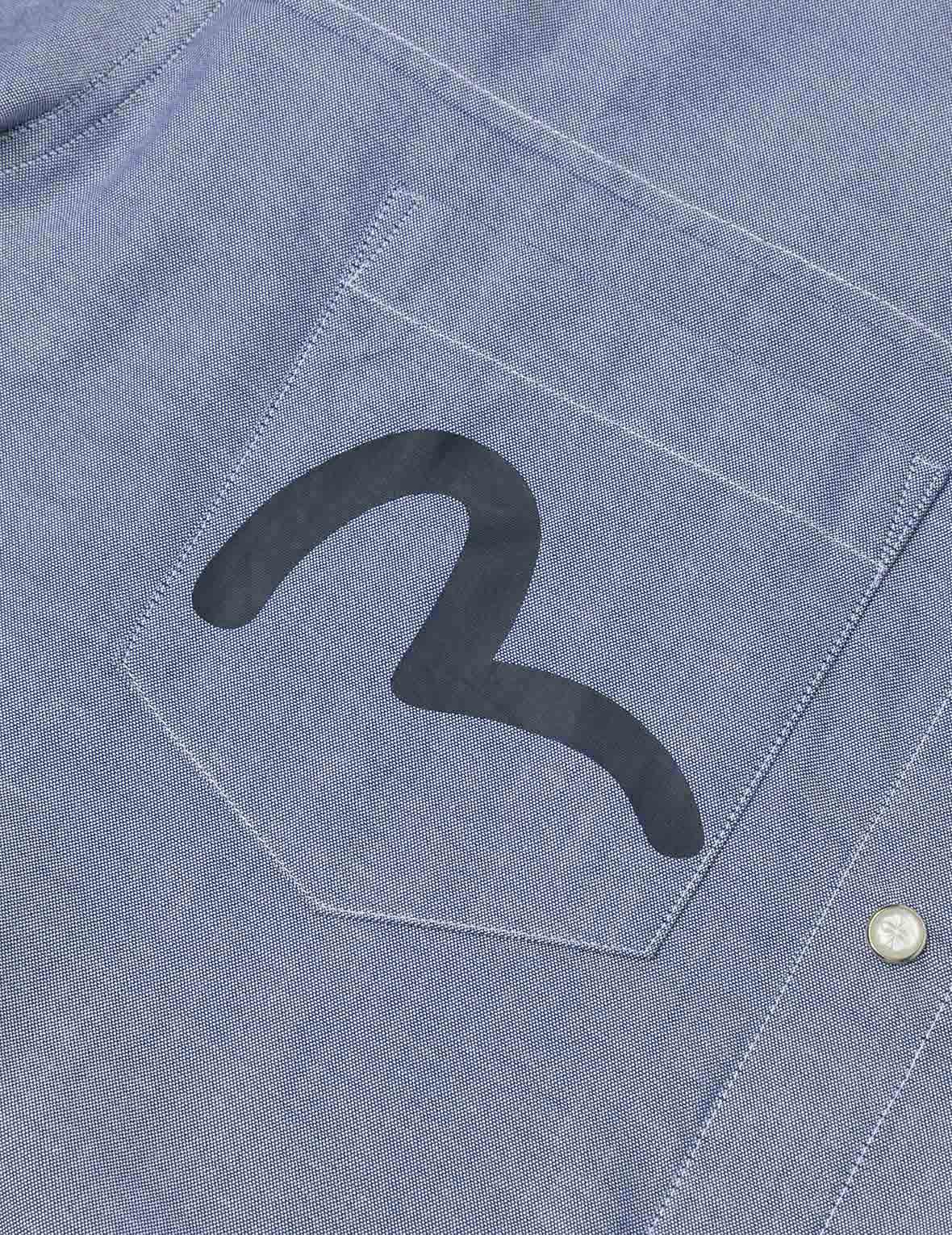 Half Kamon Embroidery and Print Relax Fit Shirt - Image 10