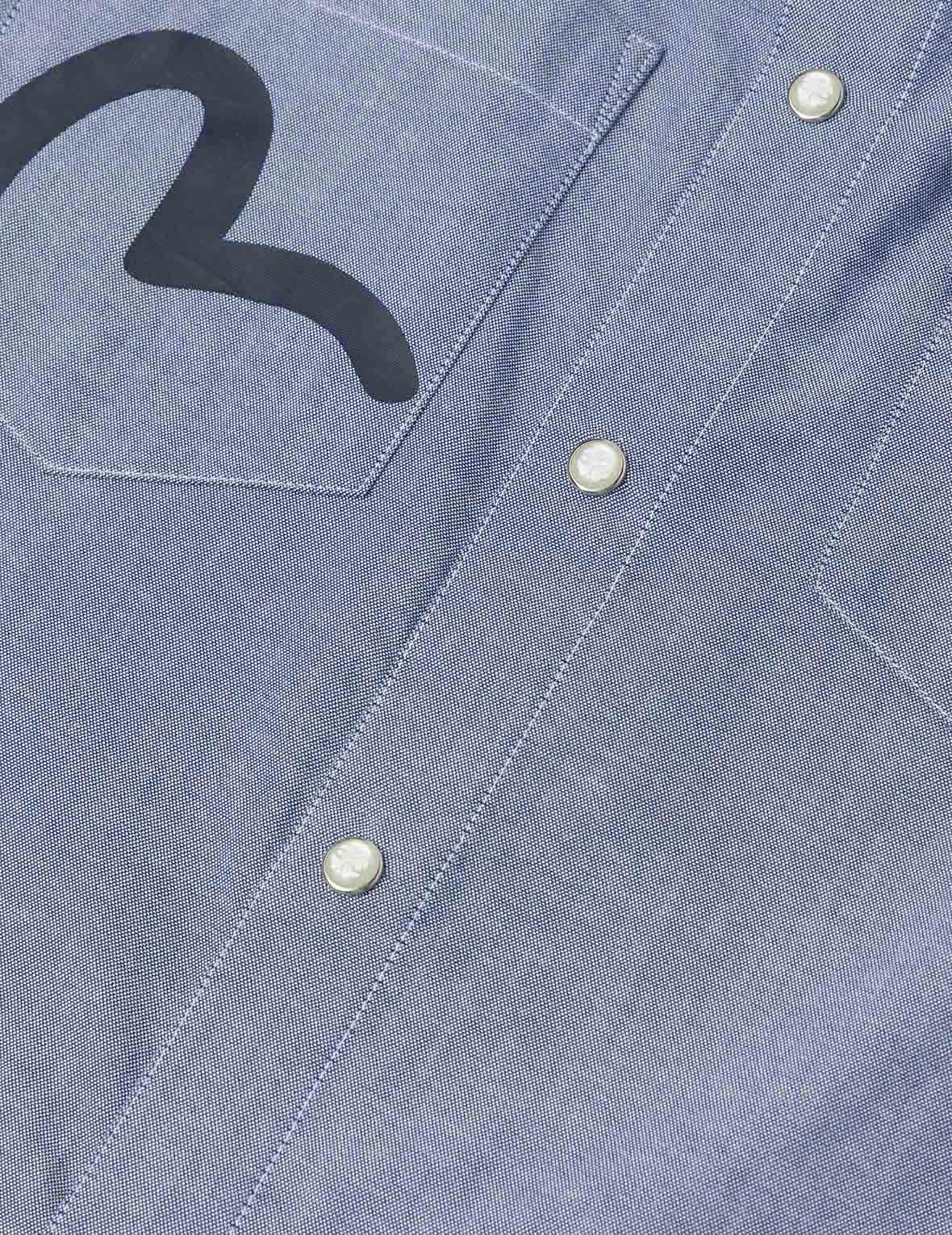 Half Kamon Embroidery and Print Relax Fit Shirt - Image 12