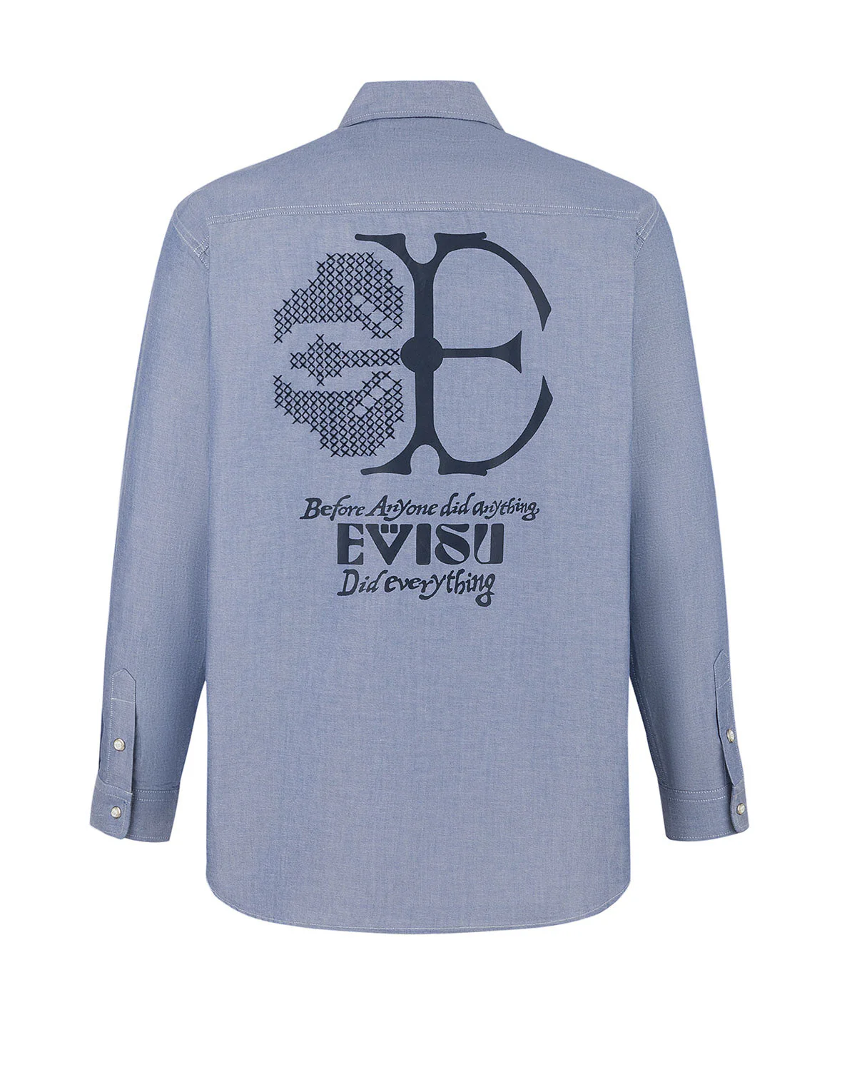 Half Kamon Embroidery and Print Relax Fit Shirt - Image 15