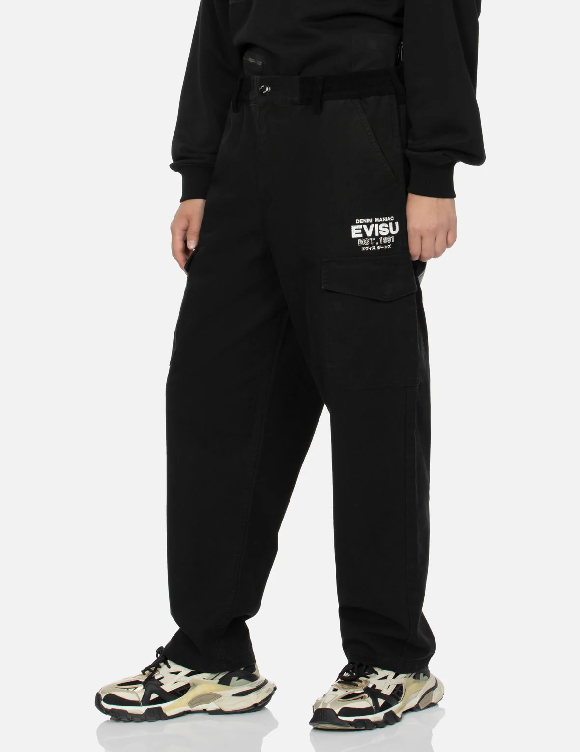 Hand Brush Daicock Print Baggy Pants - Image 4