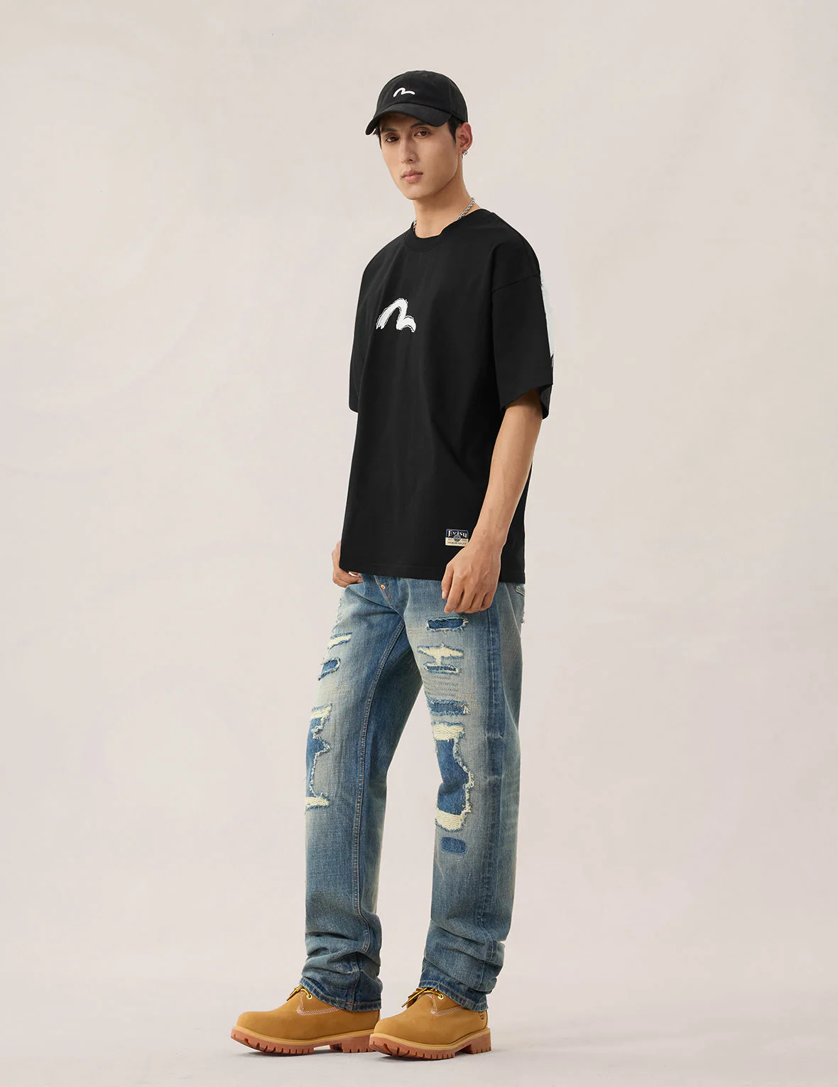Hand-Brushed Daicock Print T-Shirt - Image 7