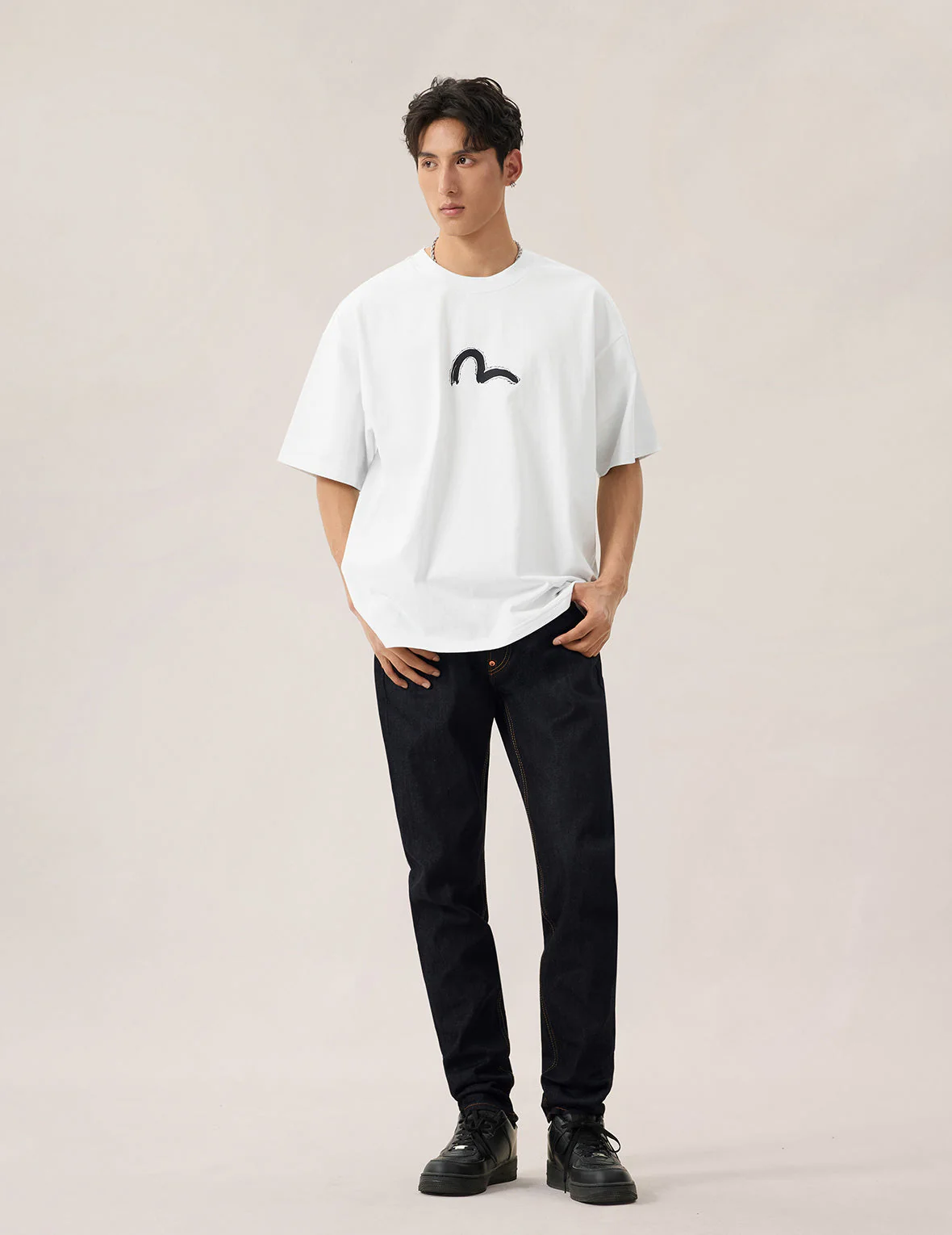 Hand-Brushed Daicock Print T-Shirt - Image 8