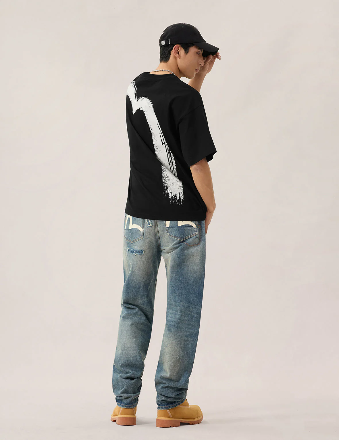 Hand-Brushed Daicock Print T-Shirt - Image 9