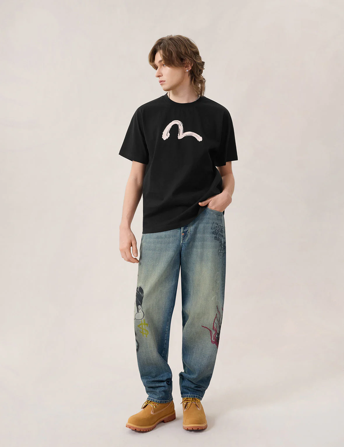 Hand-Brushed Seagull Print T-Shirt - Image 9