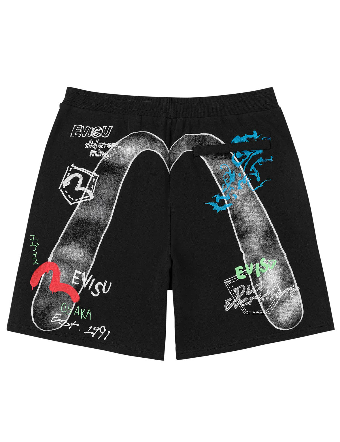 Hand-drawn Daicock Print Sweatshorts - Image 25