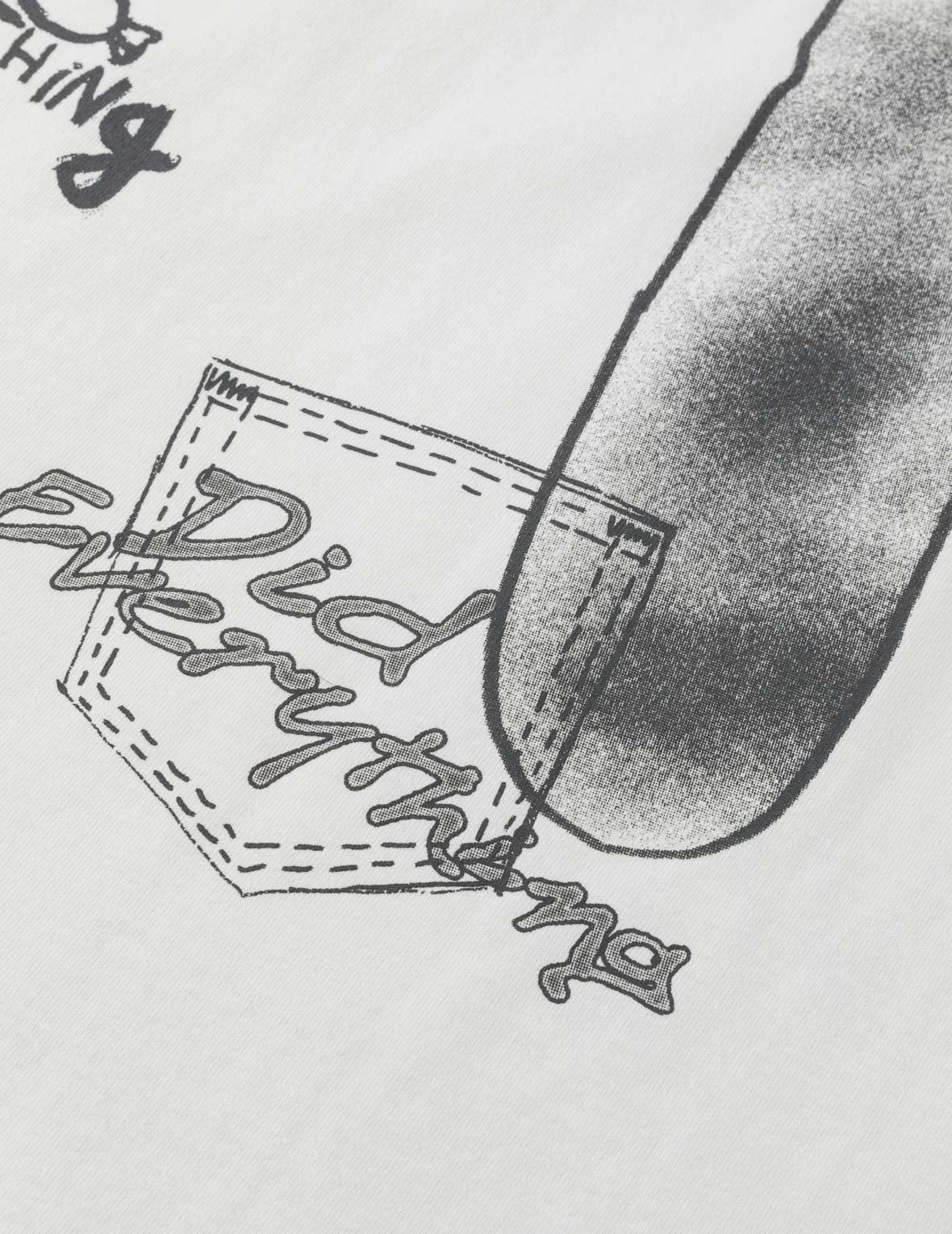 Hand-drawn Daicock and Multi-pocket Graffiti T-shirt - Image 20