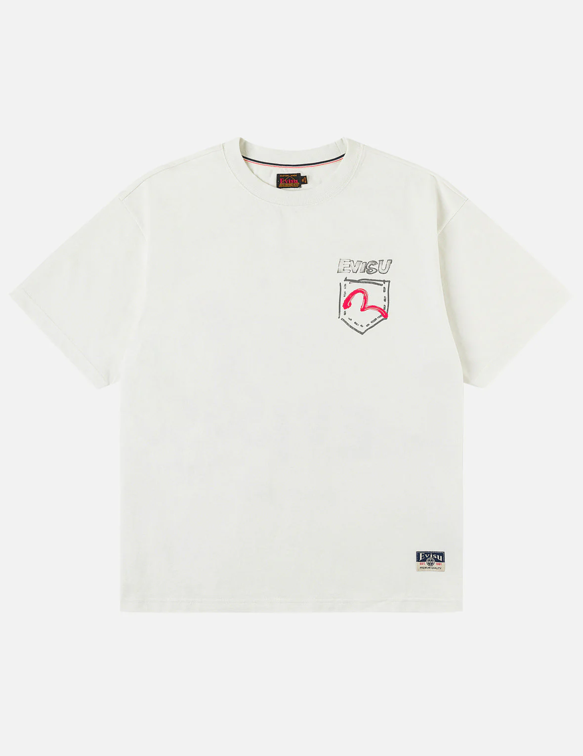 Hand-Drawn Fortune Cat T-shirt - Image 12