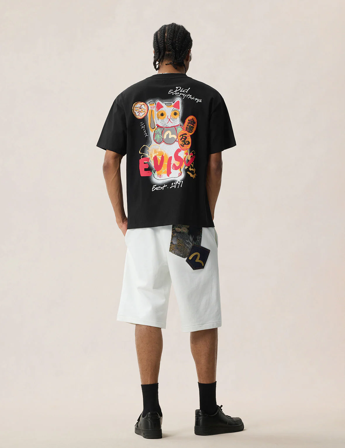 Hand-Drawn Fortune Cat T-shirt - Image 9