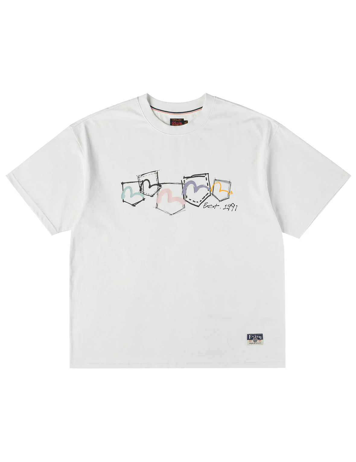 Hand-Drawn Multi-Pocket T-shirt - Image 2