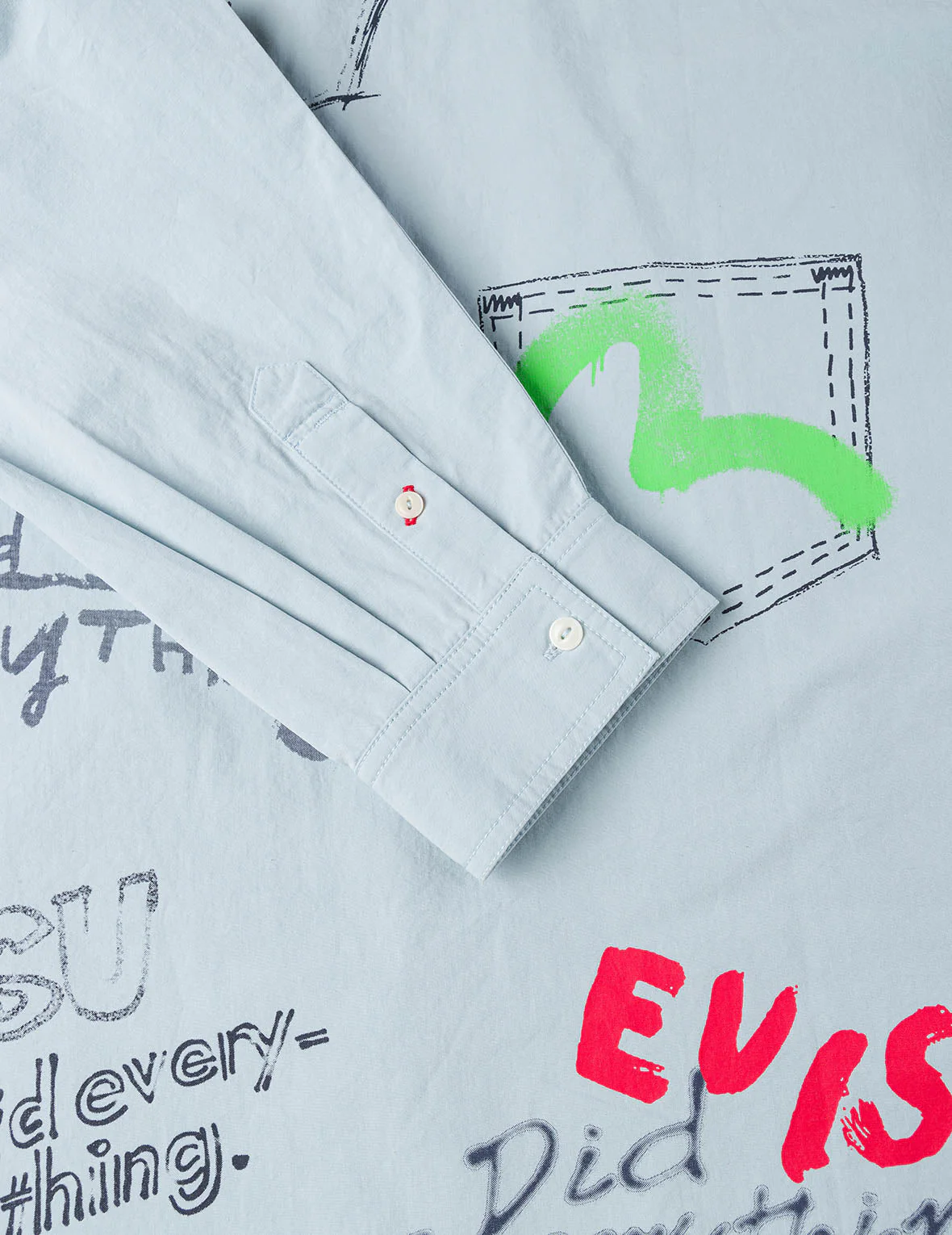 Hand-Drawn Print Long-Sleeve Shirt - Image 10