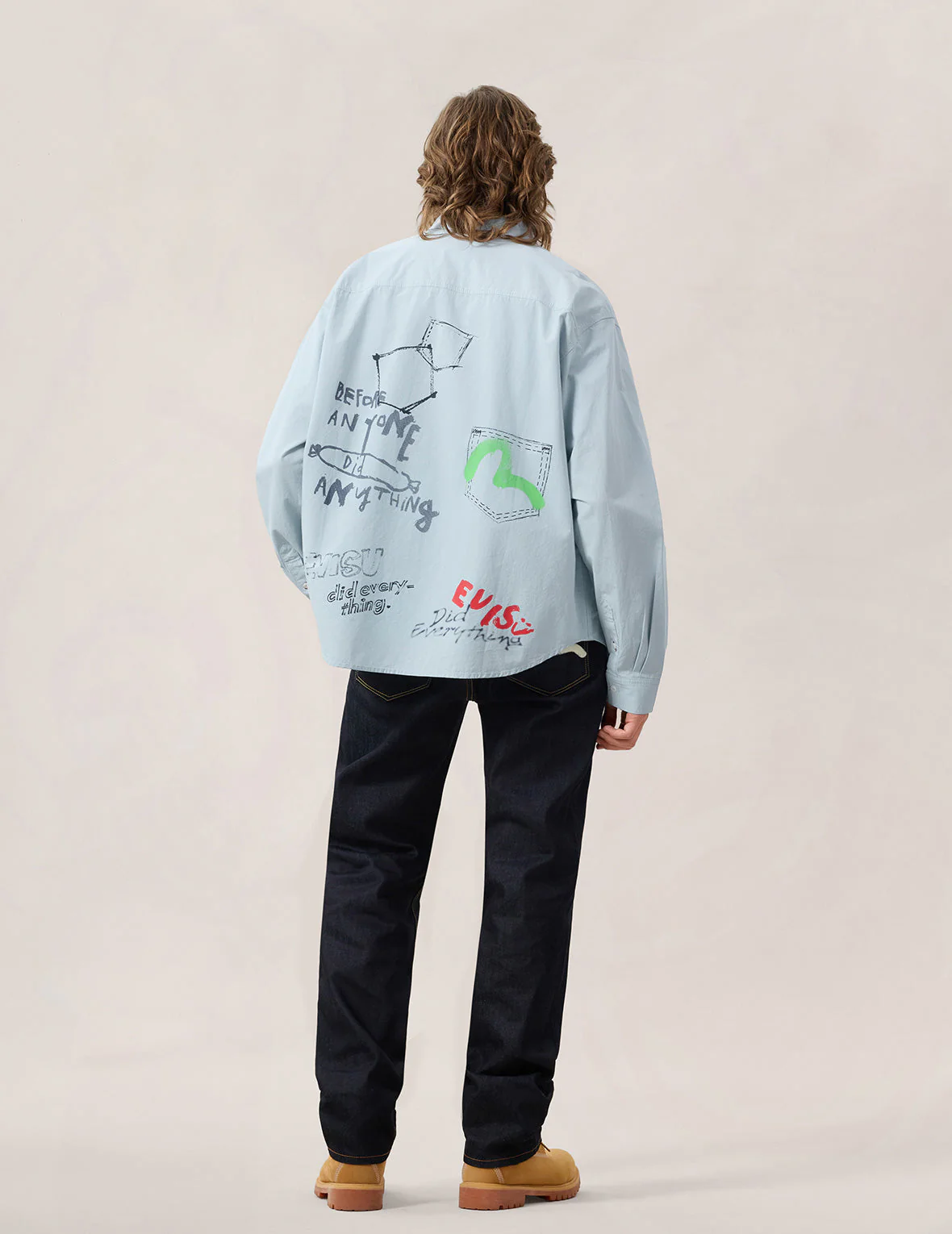 Hand-Drawn Print Long-Sleeve Shirt - Image 6