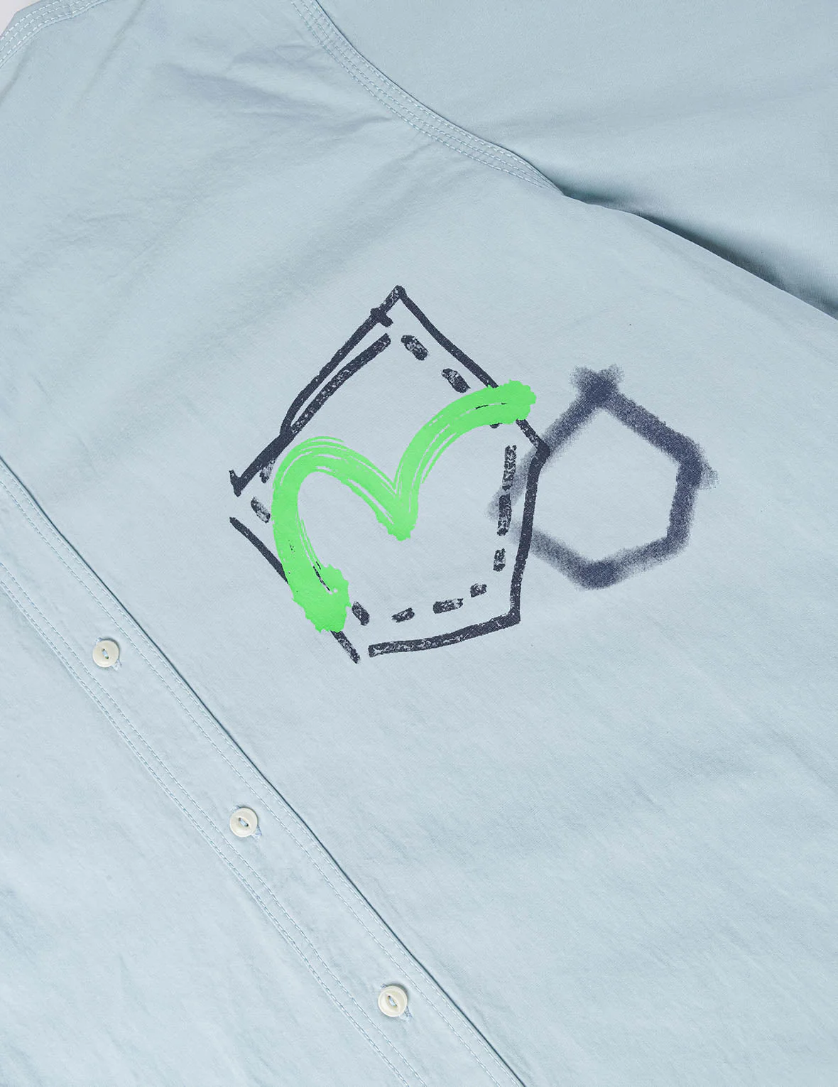 Hand-Drawn Print Long-Sleeve Shirt - Image 7