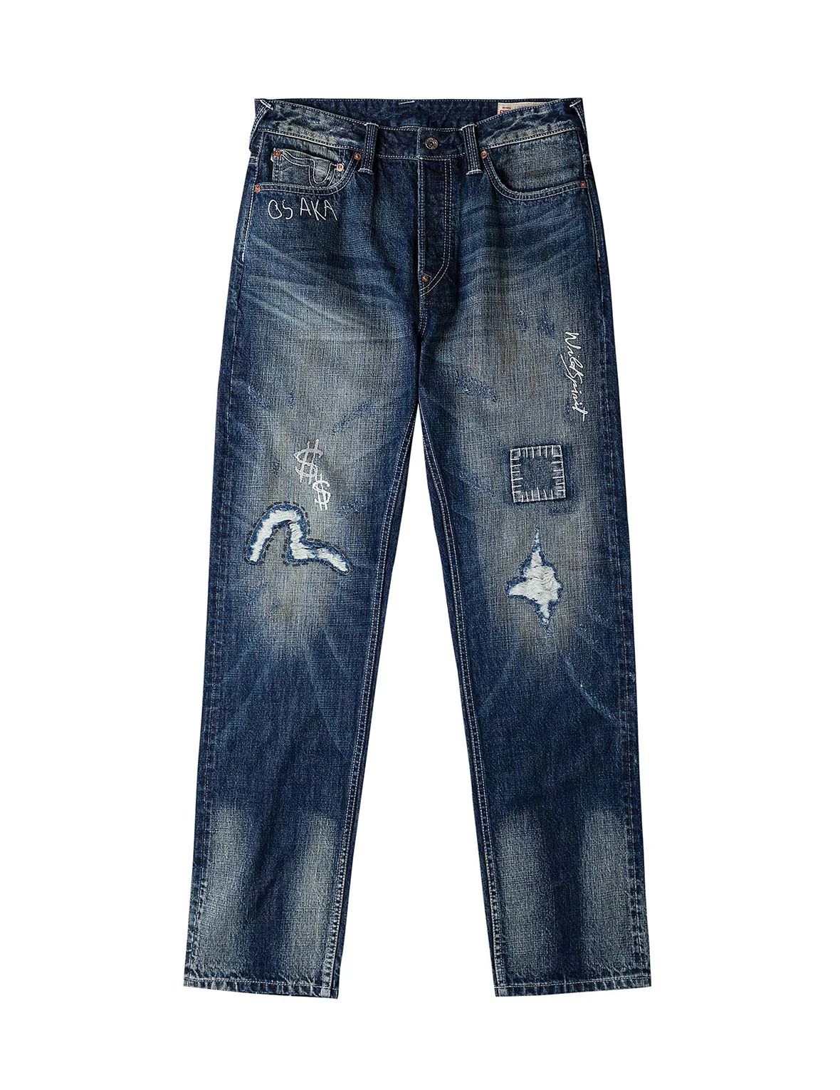 Hand-Drawn Printed Jeans #2020 - Image 16
