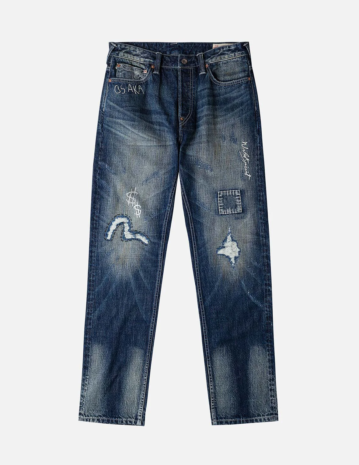 Hand-Drawn Printed Jeans #2020 - Image 3