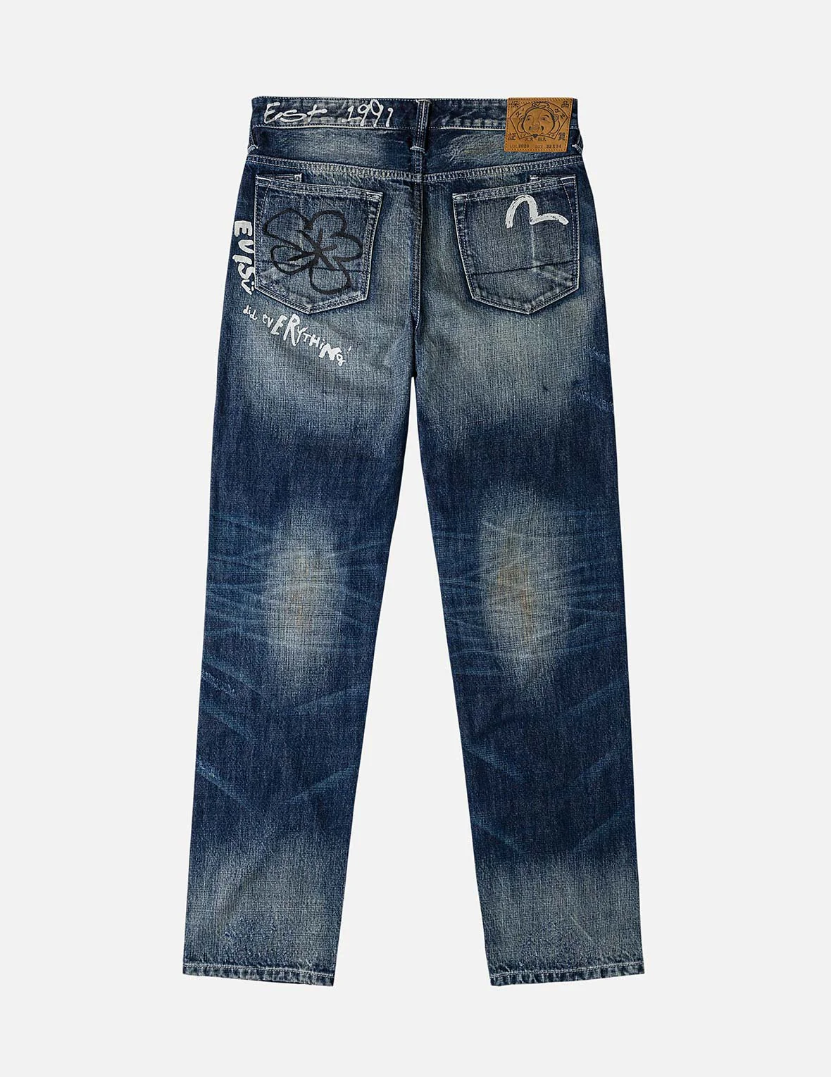 Hand-Drawn Printed Jeans #2020 - Image 4