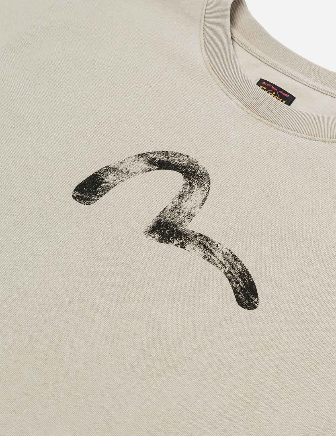 Hand-Drawn Seagull Print Relax Fit T-Shirt - Image 7