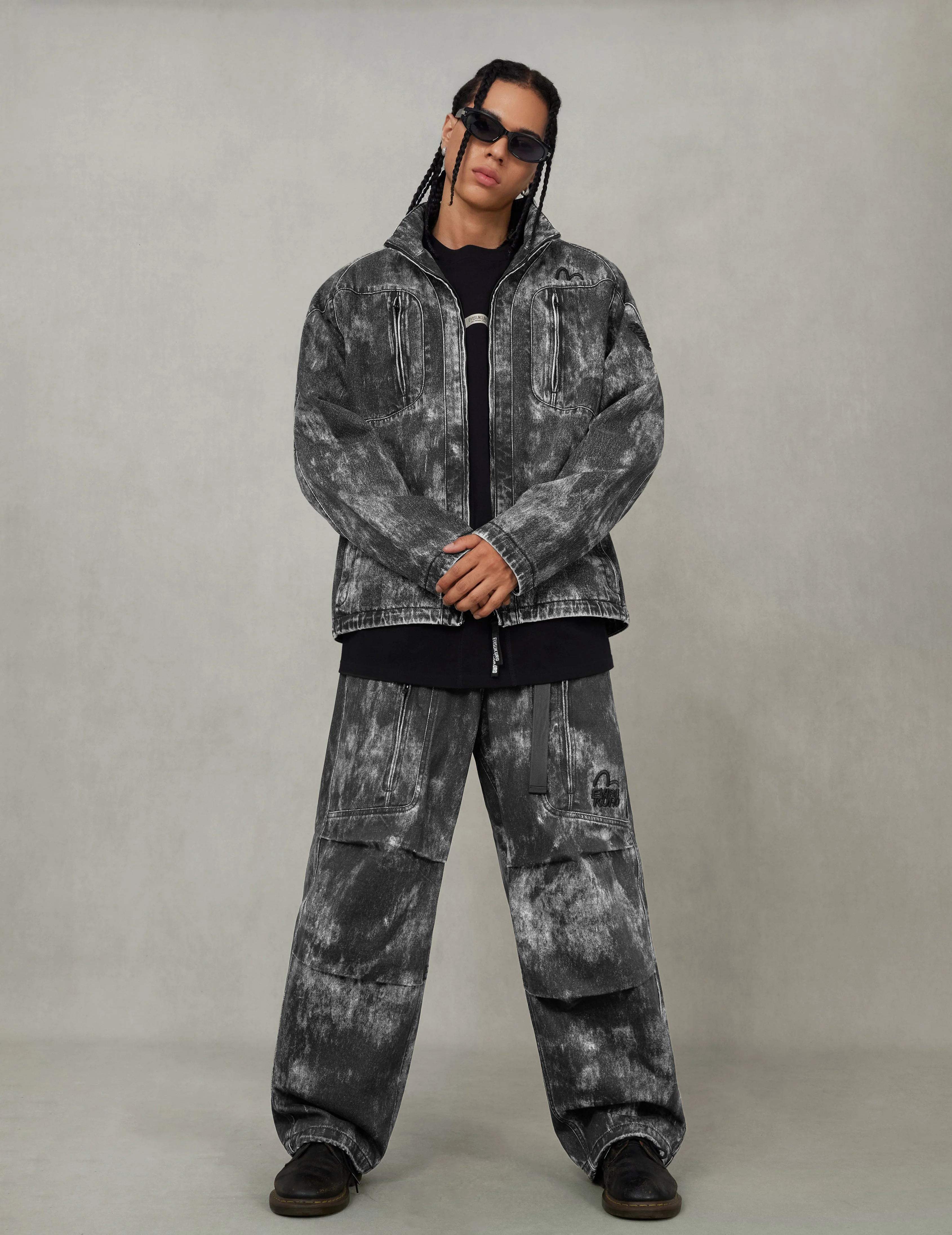 Hand Painted Allover Print Regular Fit Jacket - Image 7