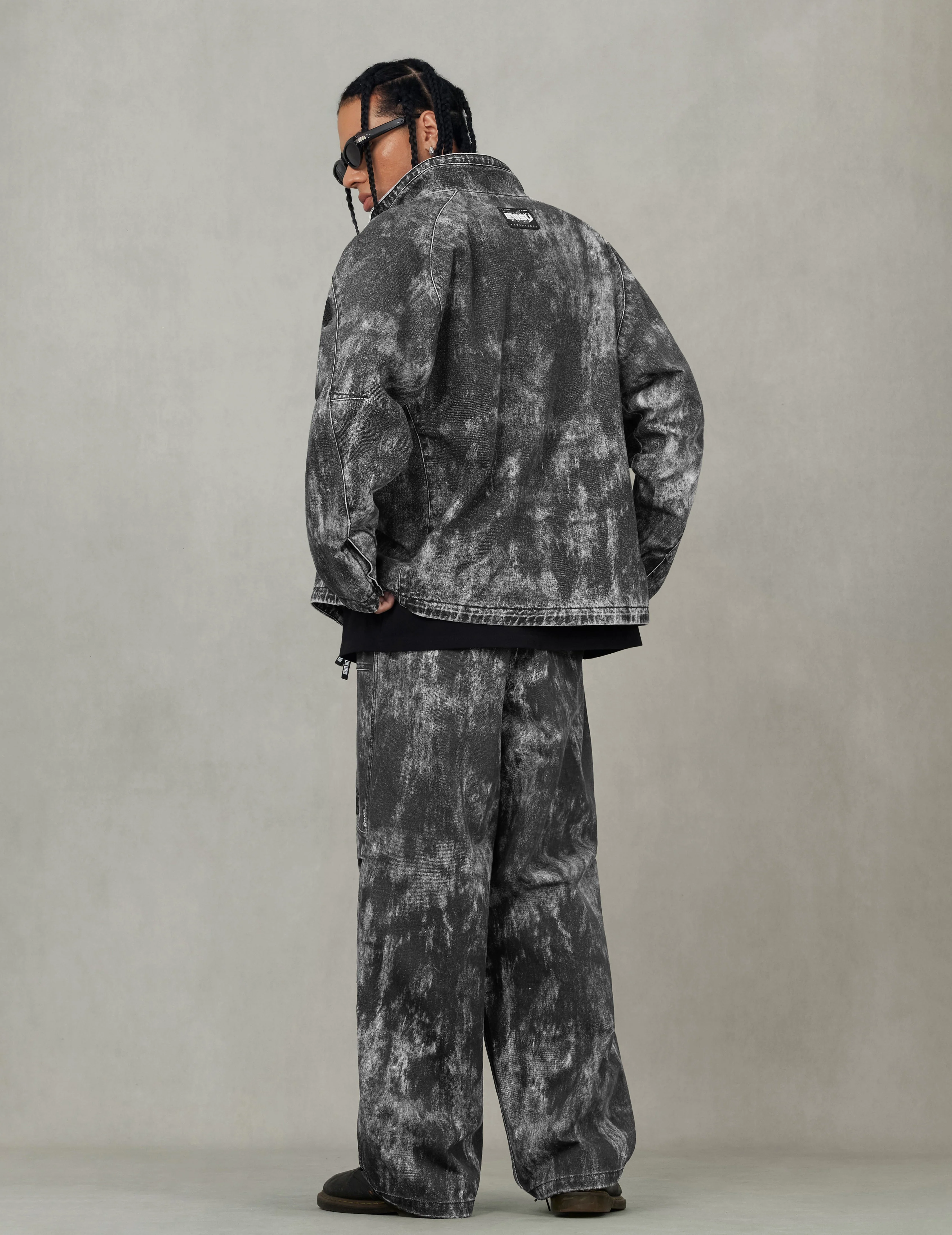 Hand Painted Allover Print Regular Fit Jacket - Image 8