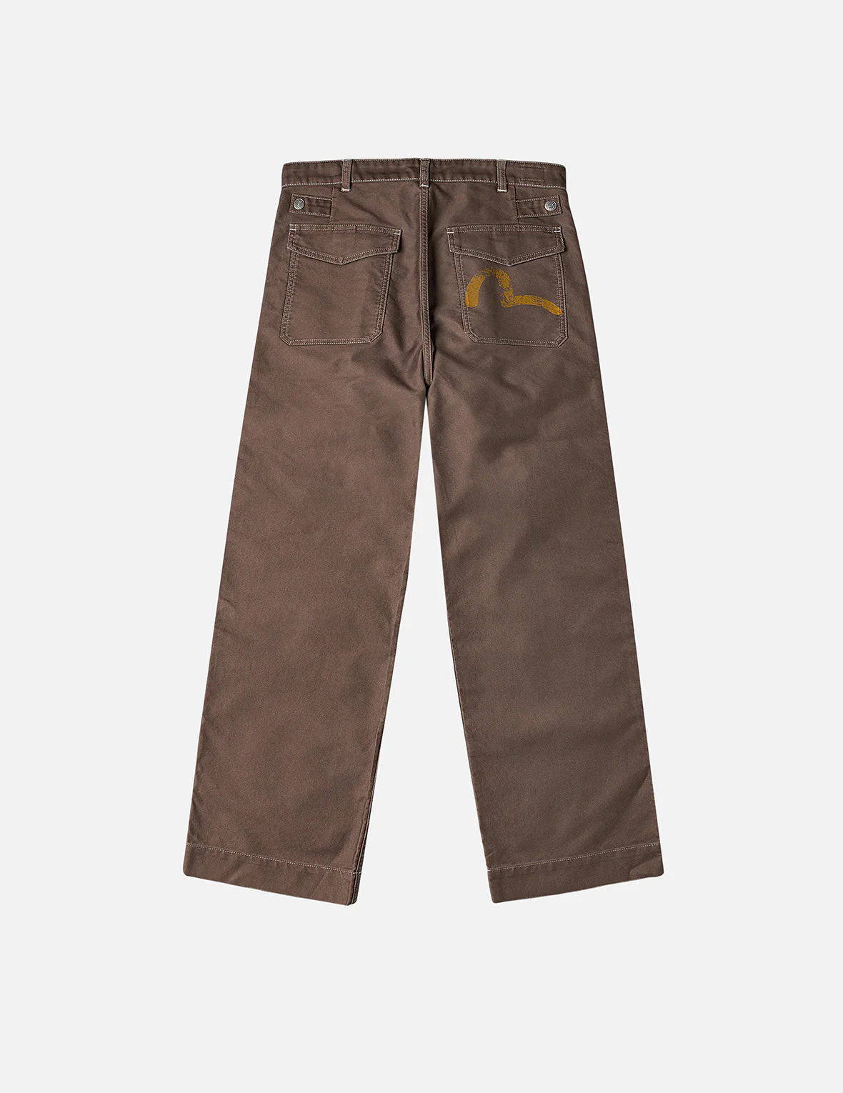 Hand-Painted Seagull Print Relax Fit Flight Pants - Image 3