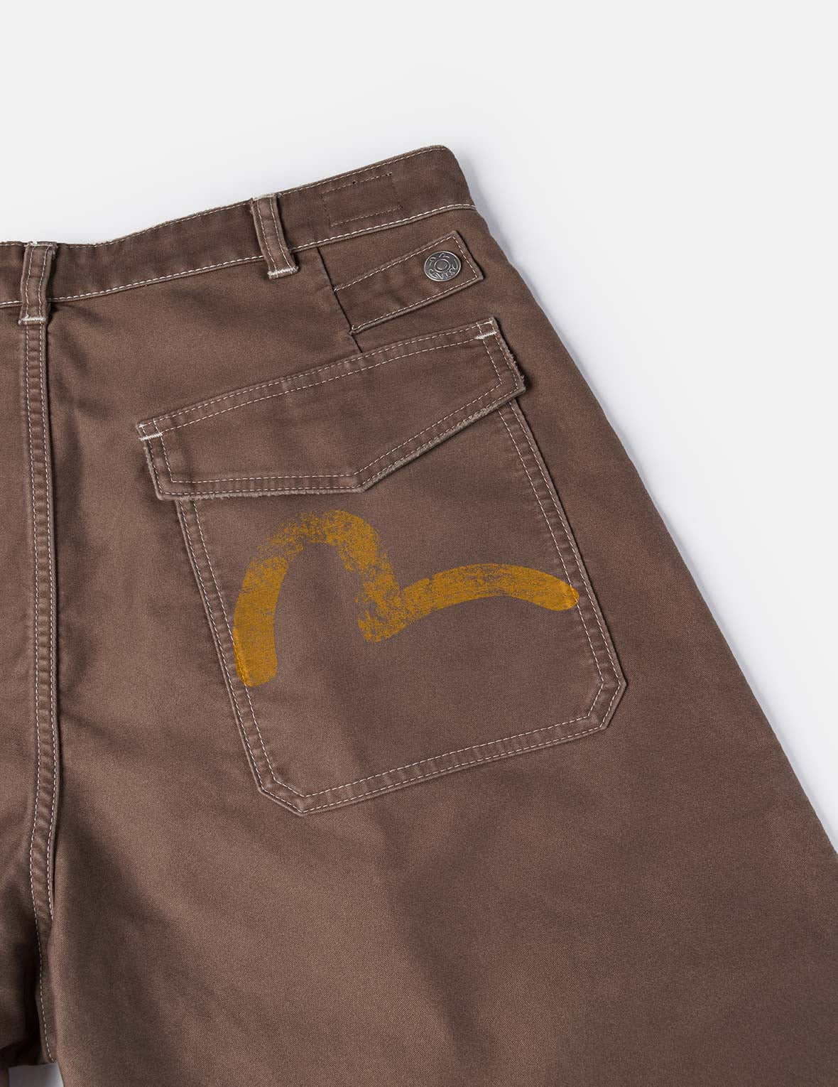 Hand-Painted Seagull Print Relax Fit Flight Pants - Image 7