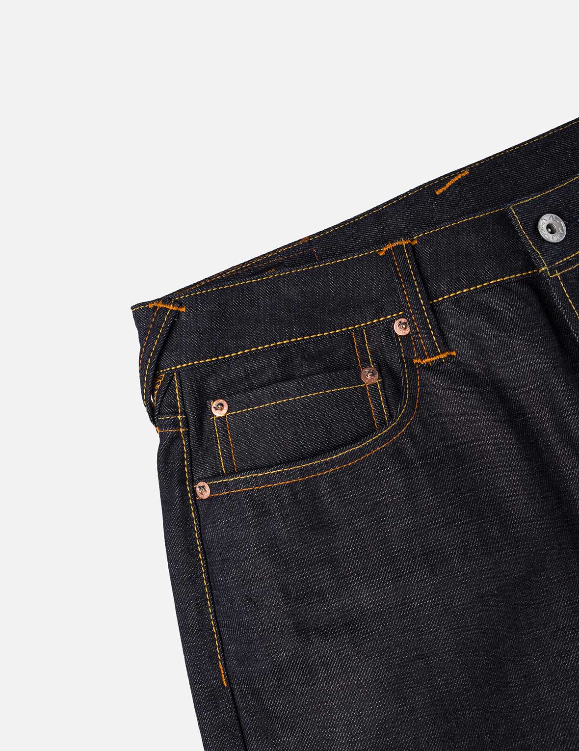 Handbrush Daicock Print with Wave Embroidery  Relax Fit Jeans - Image 8