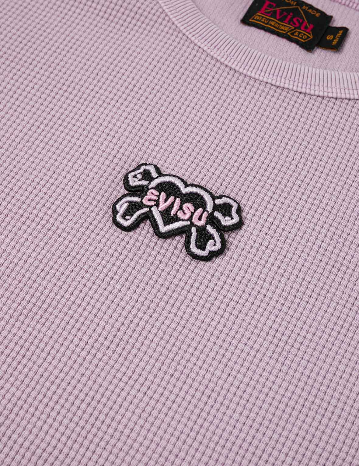 Heart-shaped Skull EVISU Patch Embroidery Fashion Fit Long-sleeve Top - Image 13