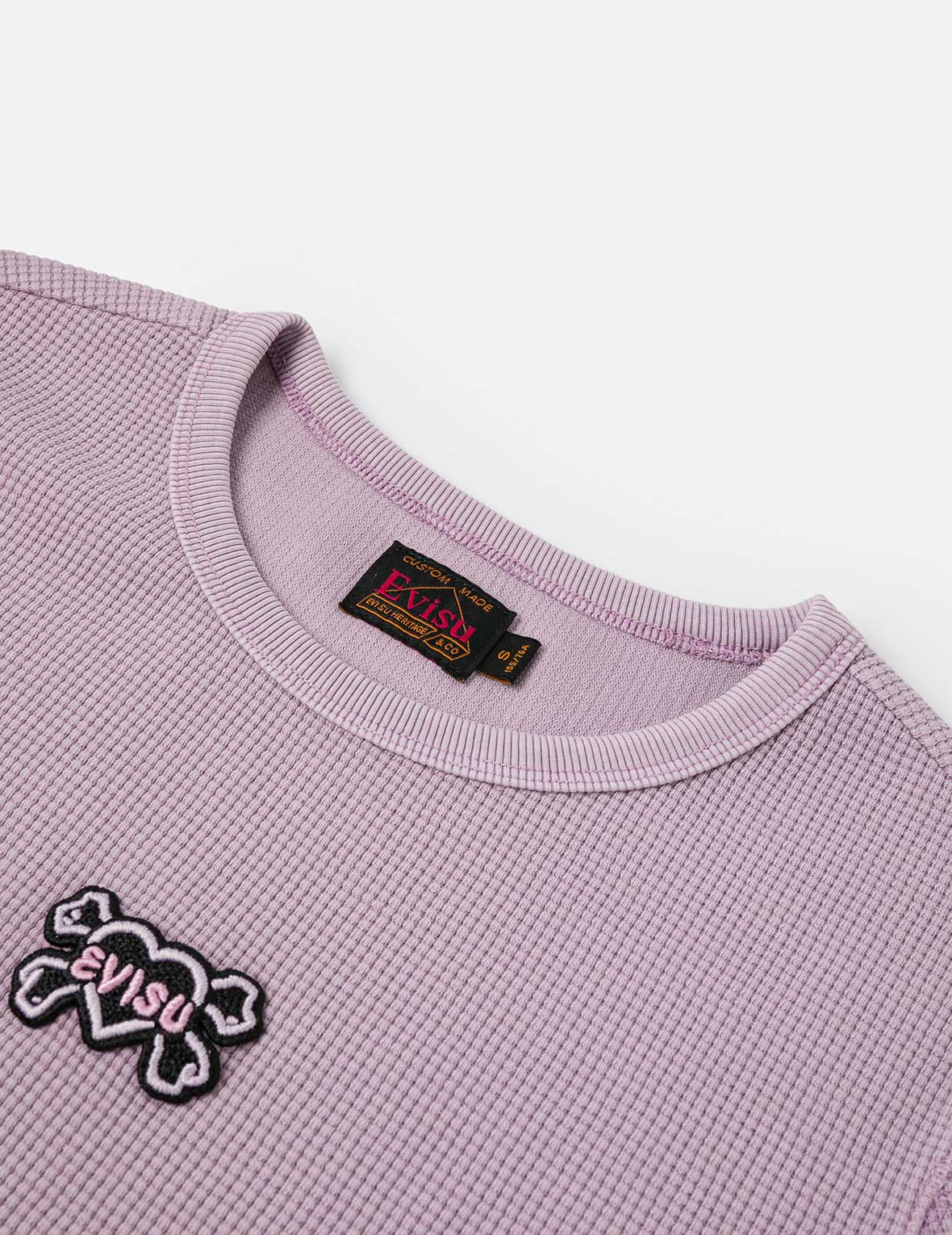 Heart-shaped Skull EVISU Patch Embroidery Fashion Fit Long-sleeve Top - Image 15