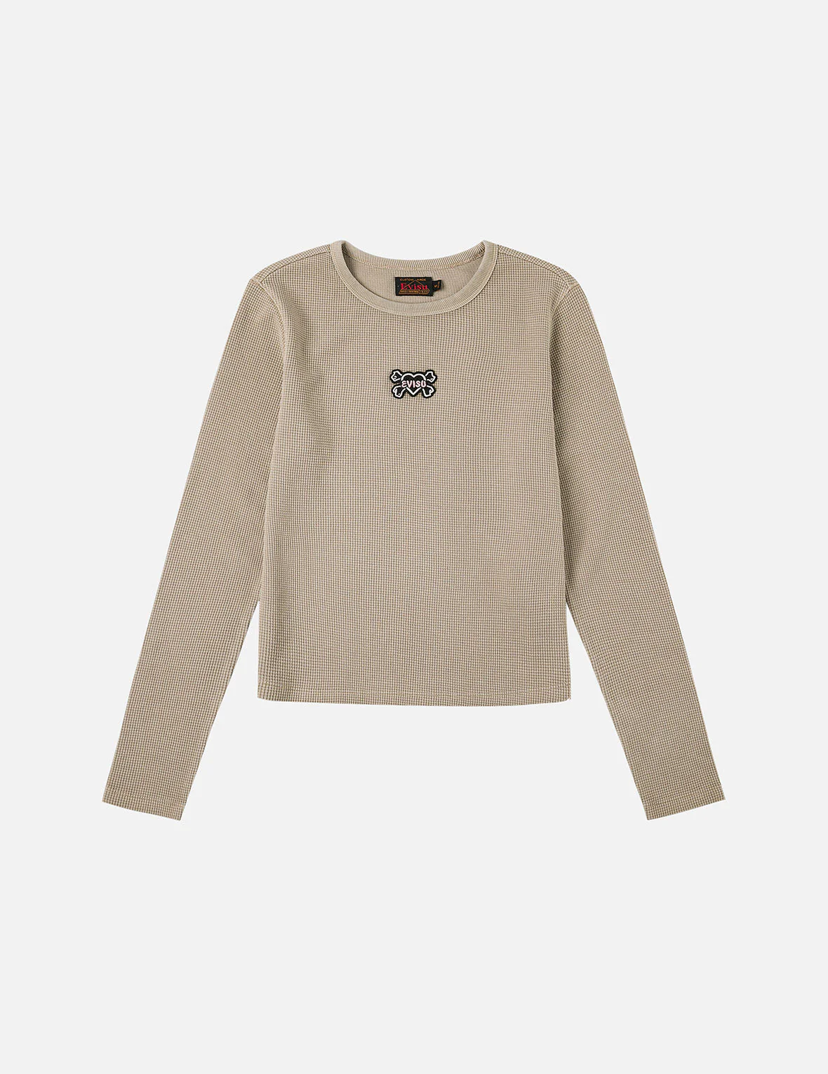 Heart-shaped Skull EVISU Patch Embroidery Fashion Fit Long-sleeve Top - Image 6