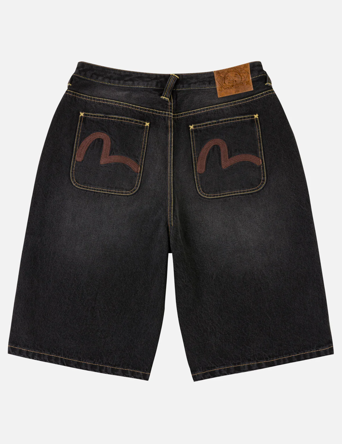 Distressed Washed Seagull Embroidery Jorts - Image 3