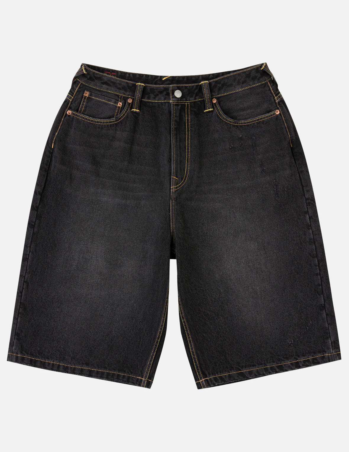 Distressed Washed Seagull Embroidery Jorts - Image 4