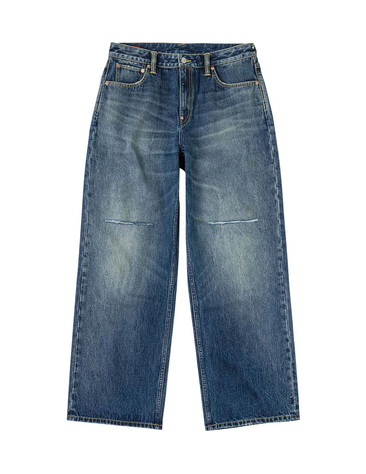Heavy Washed and Distressed Jeans - Image 2