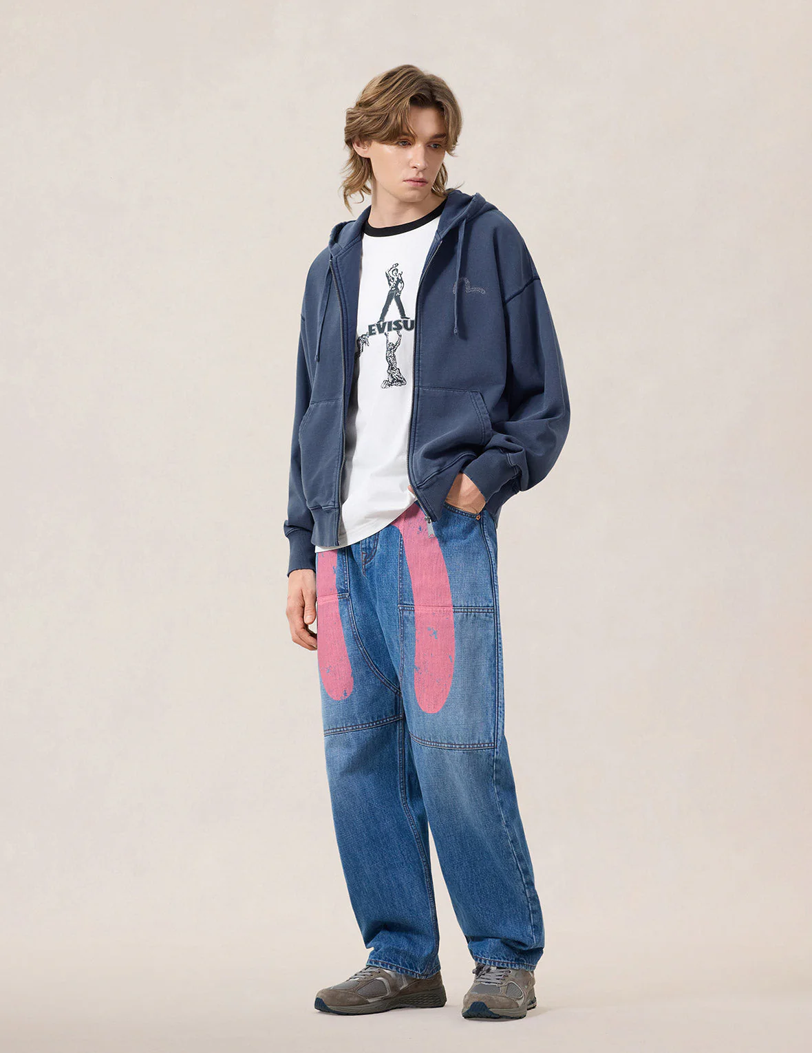 Heavy Washed and Distressed Hoodie - Image 5