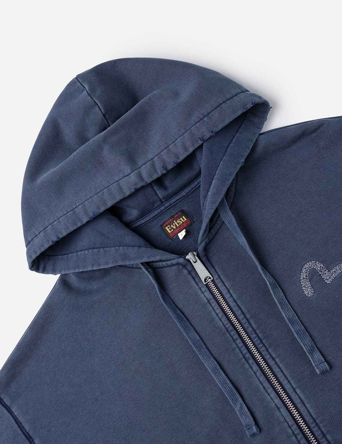 Heavy Washed and Distressed Hoodie - Image 8