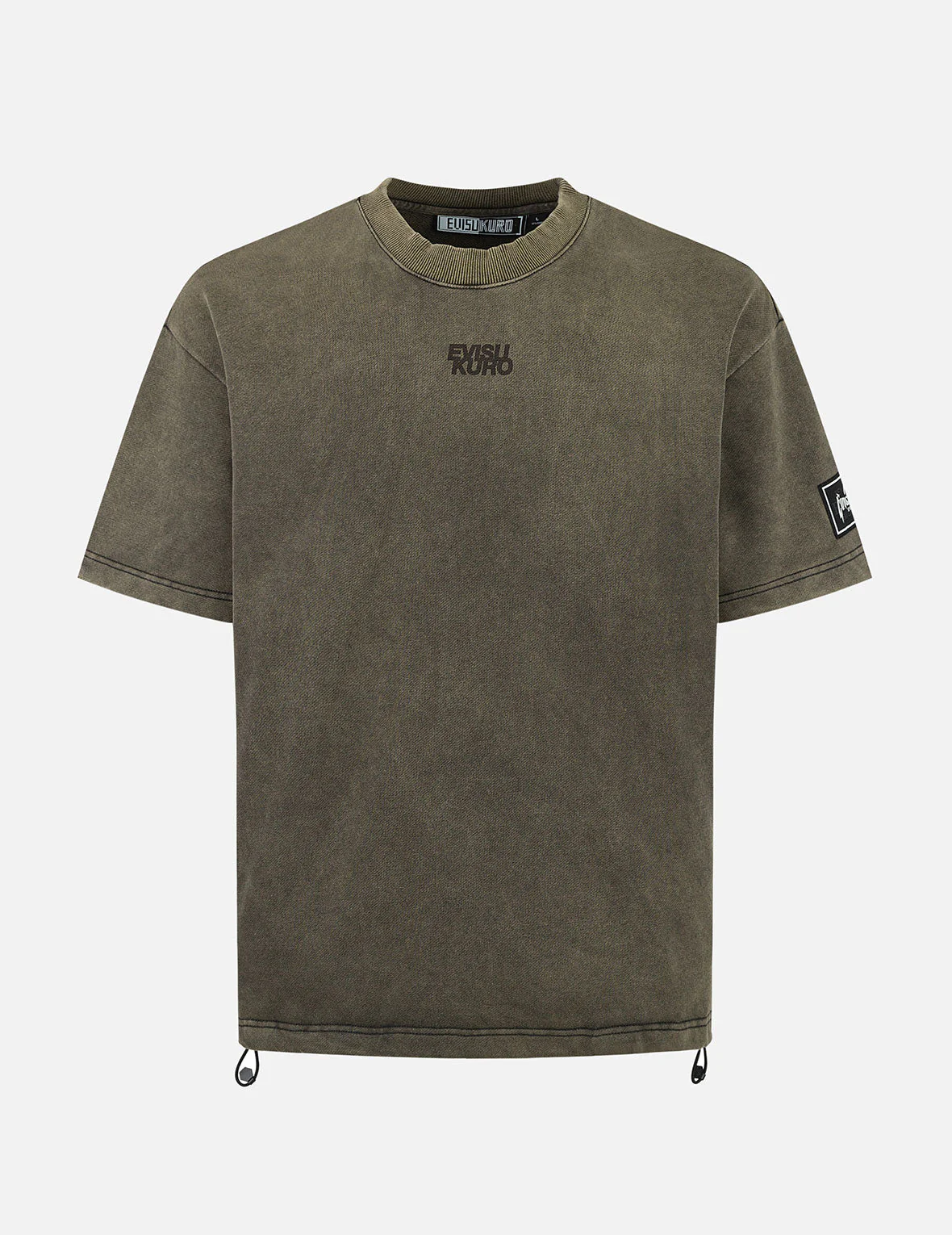 Heavy Washed Loose Fit Short-Sleeve Sweatshirt - Image 2