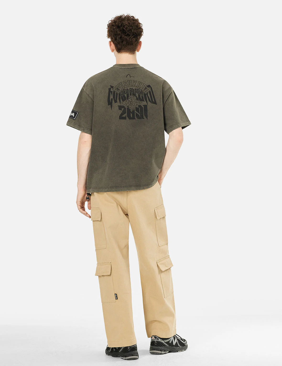 Heavy Washed Loose Fit Short-Sleeve Sweatshirt - Image 4