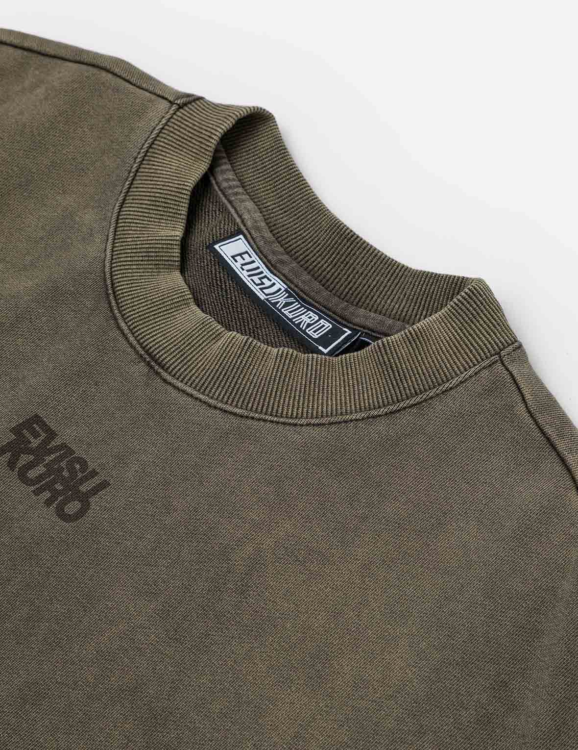 Heavy Washed Loose Fit Short-Sleeve Sweatshirt - Image 5