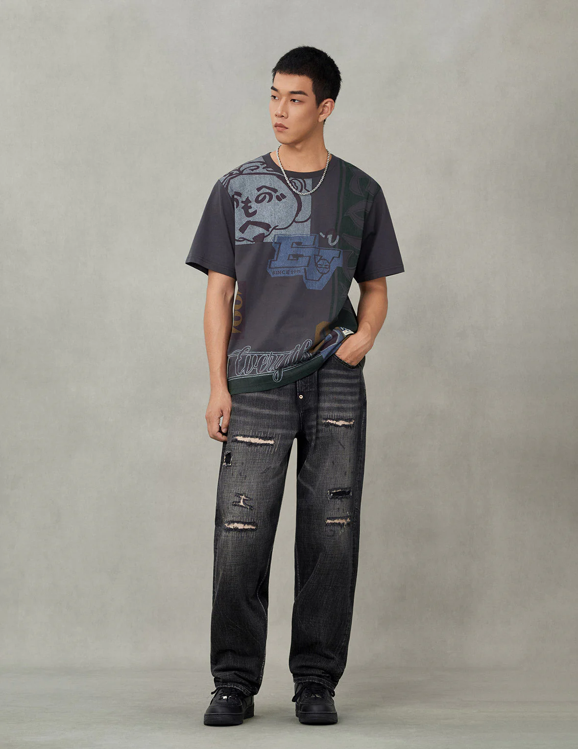 Henohenomohe Godhead and Logo Regular Fit T-shirt - Image 5