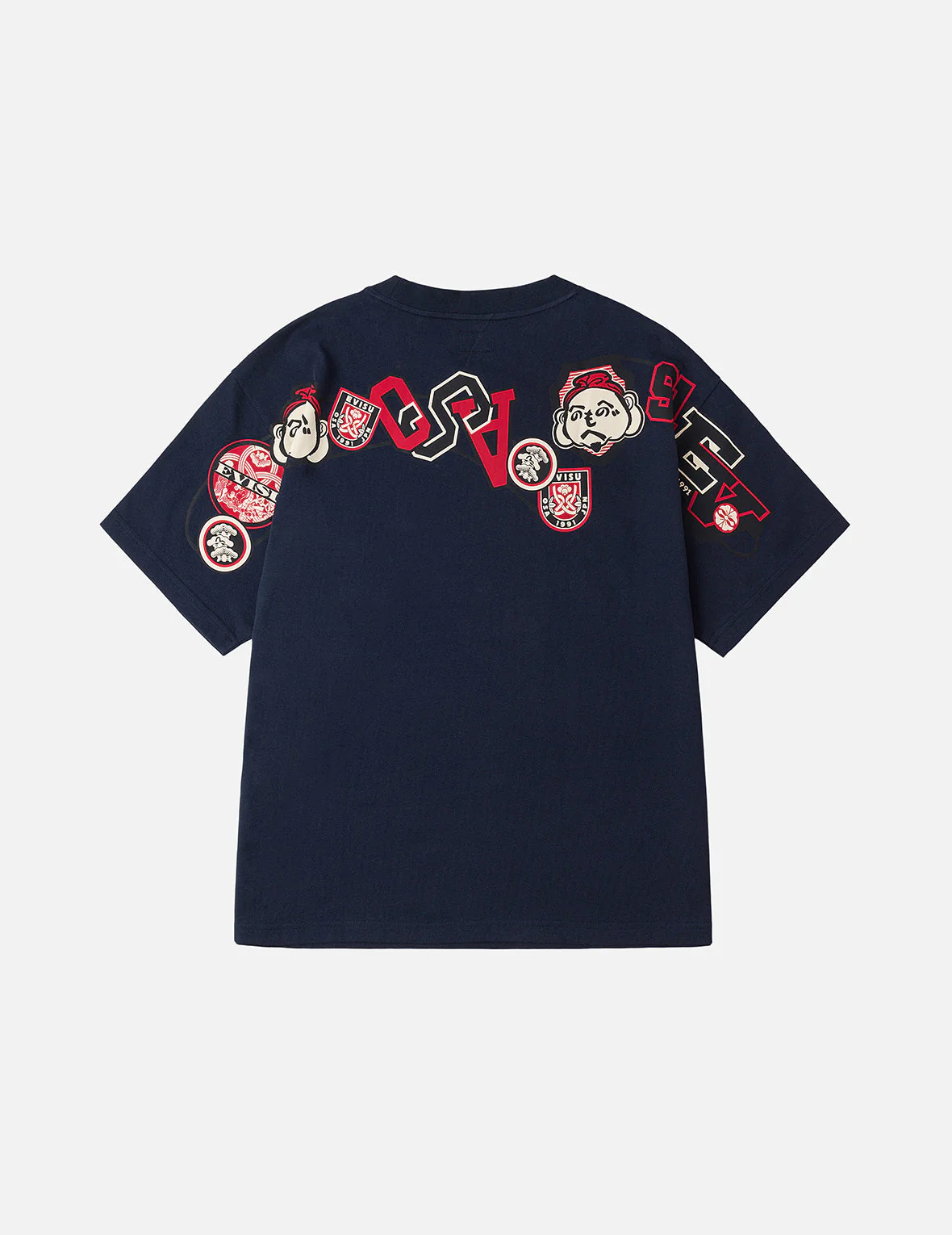 Henohenomohe Godhead and Wheel of Wisdom tag Daicock Print Relax Fit T-Shirt - Image 5