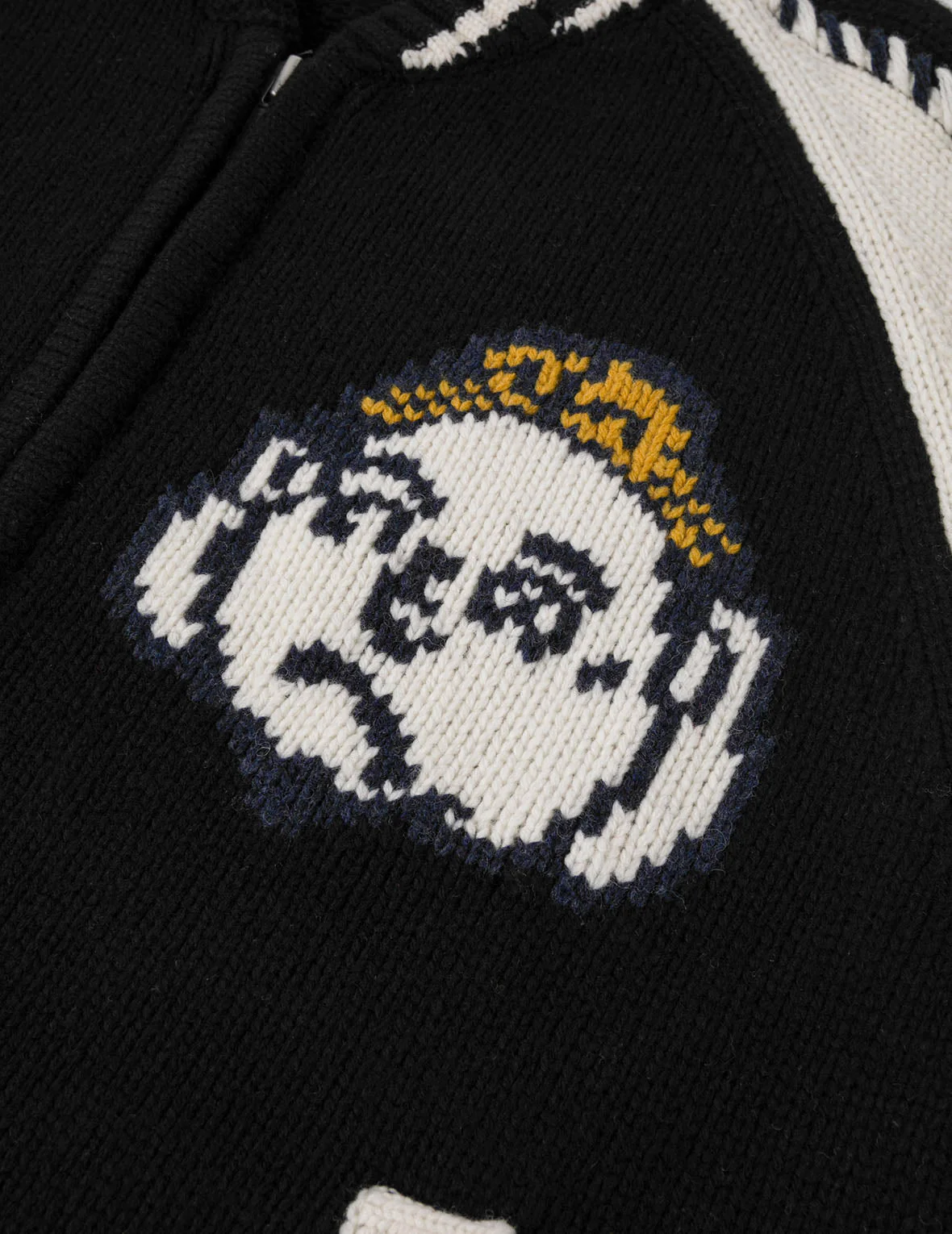 Henohenomohe Godhead Intarsia Knit Relax Fit Cardigan - Image 14