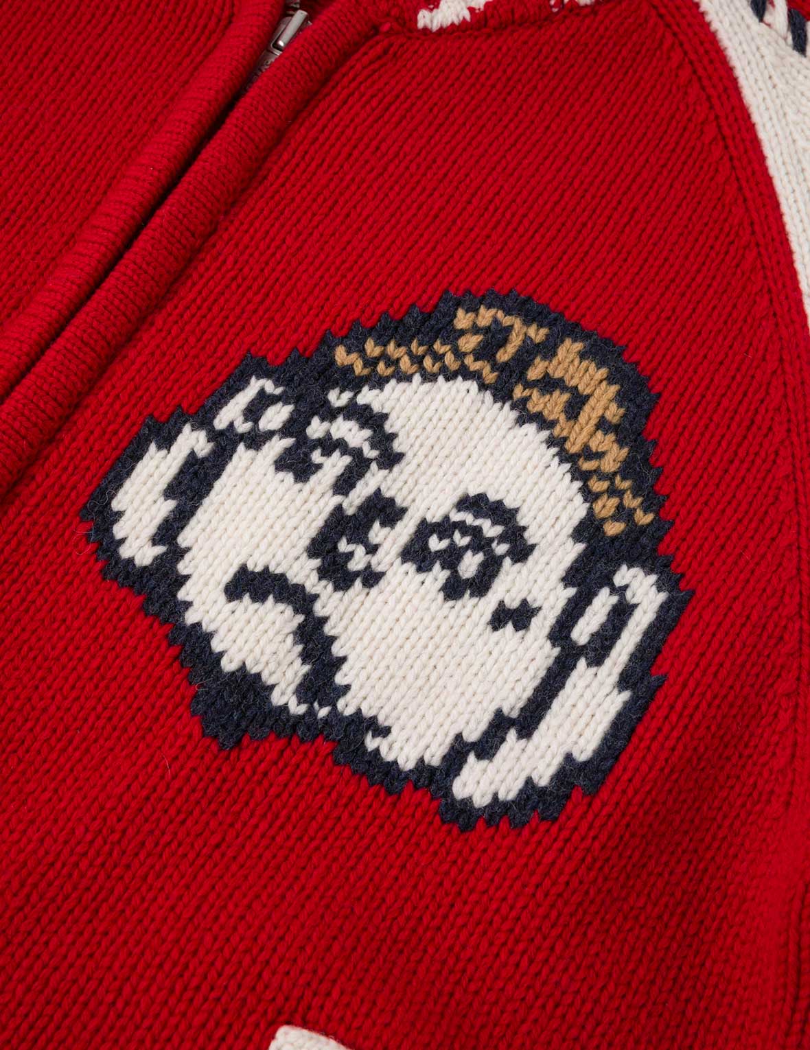 Henohenomohe Godhead Intarsia Knit Relax Fit Cardigan - Image 15