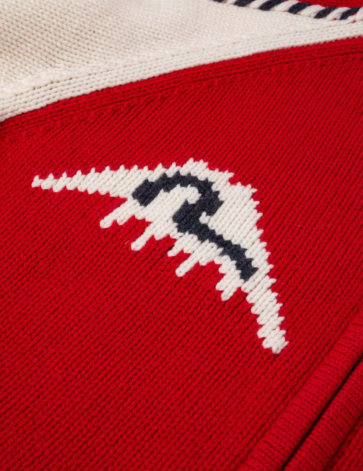 Henohenomohe Godhead Intarsia Knit Relax Fit Cardigan - Image 17
